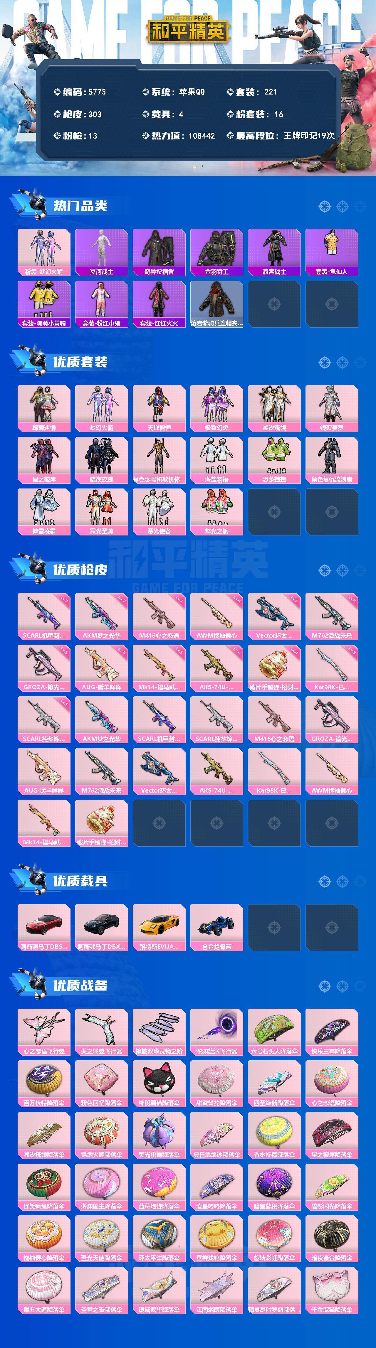 HPLX4164833和平精英账号详情图2