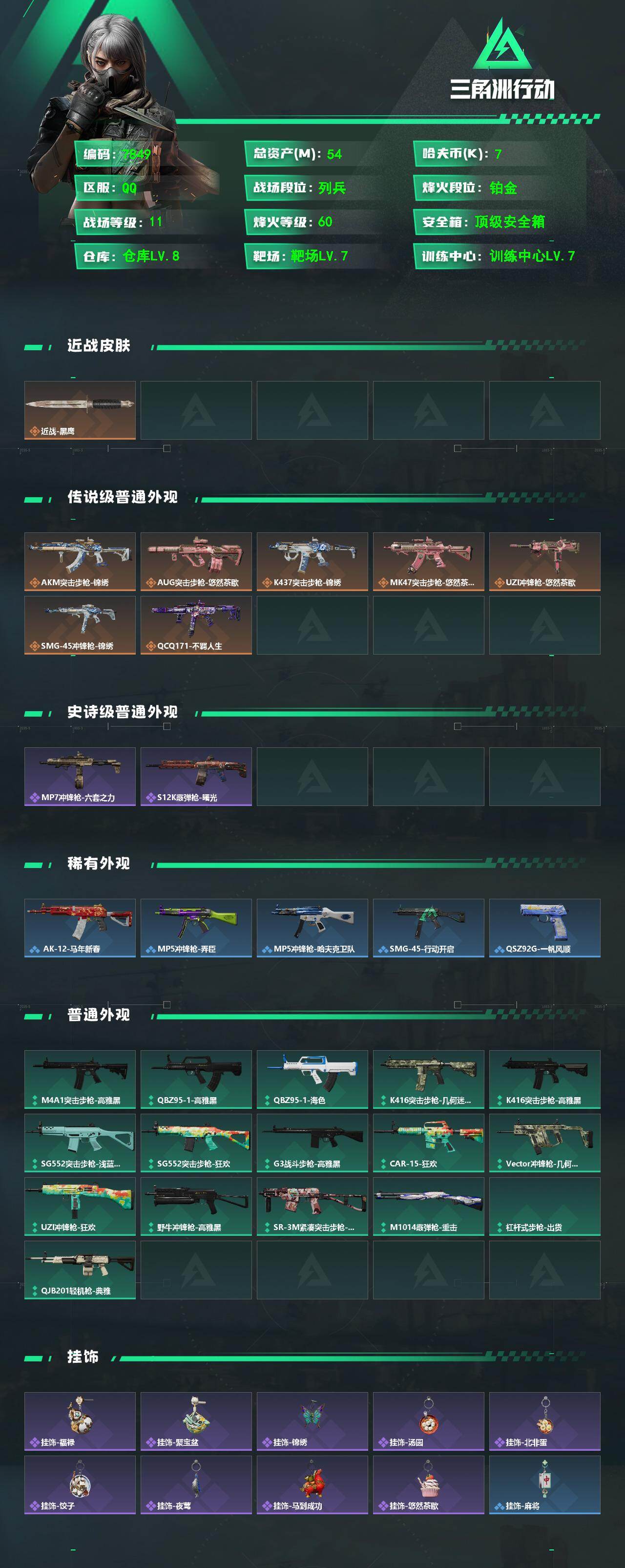 SJZCMW4101493三角洲行动账号详情图2