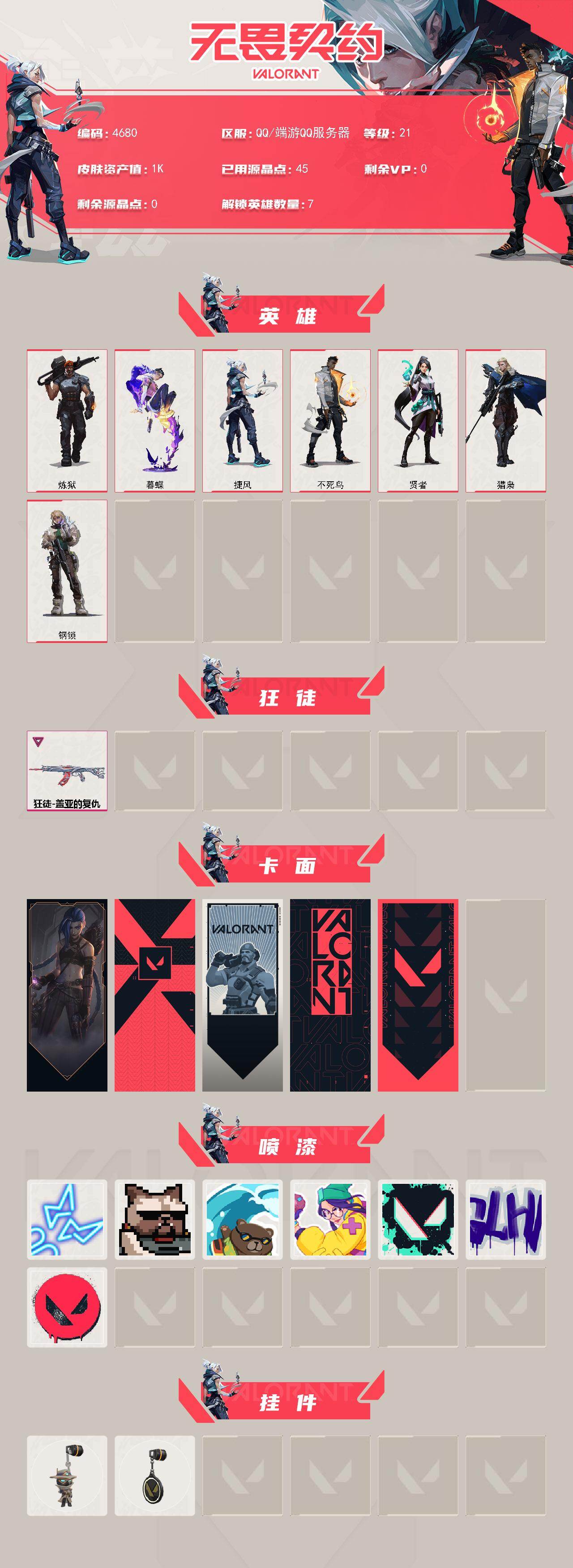 WWQXL429468无畏契约账号详情图2