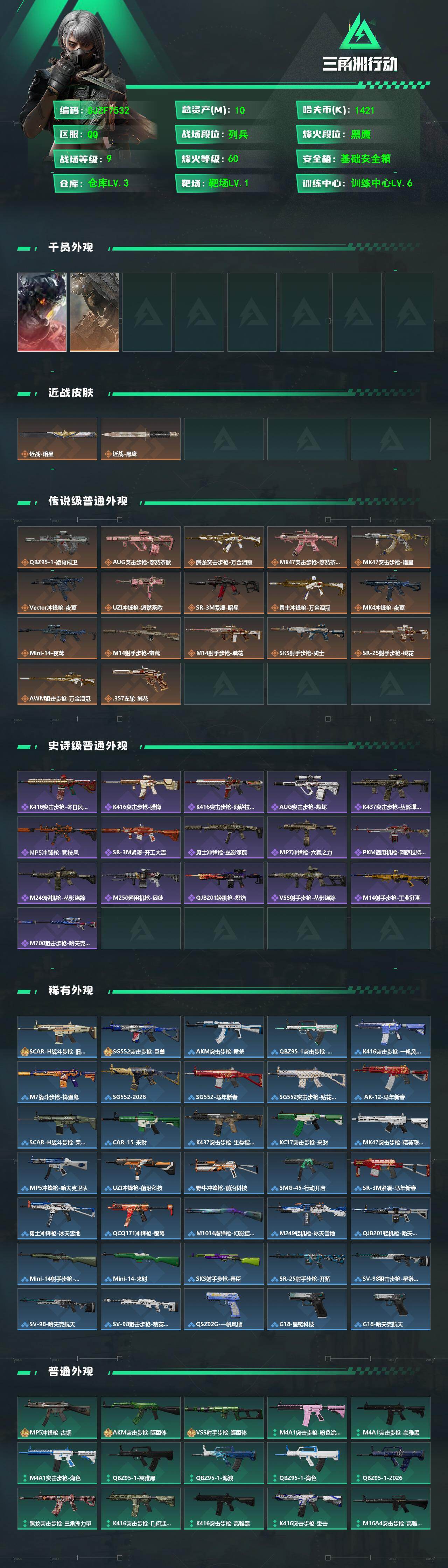 SJZQM493179三角洲行动账号详情图3