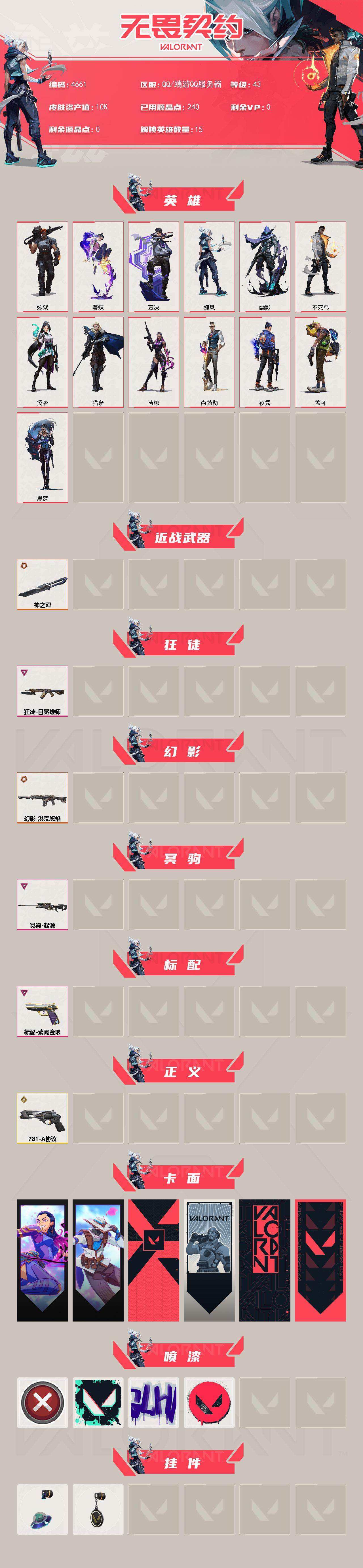 WWQXL429538无畏契约账号详情图2 WWQXL429538无畏契约账号详情图2