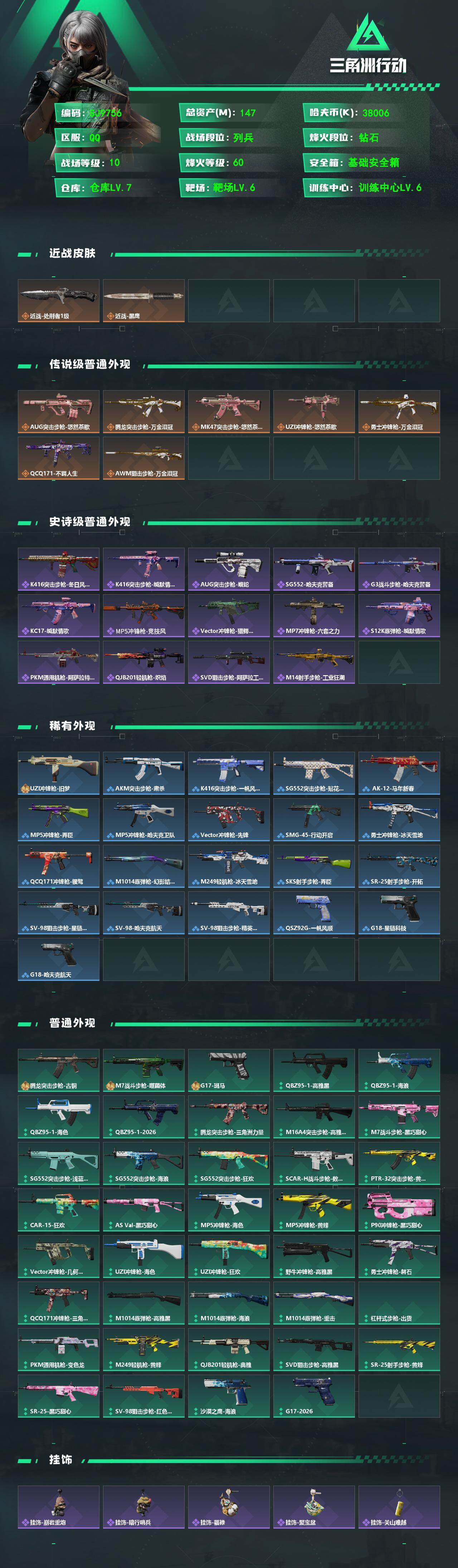 SJZEY493685三角洲行动账号详情图2