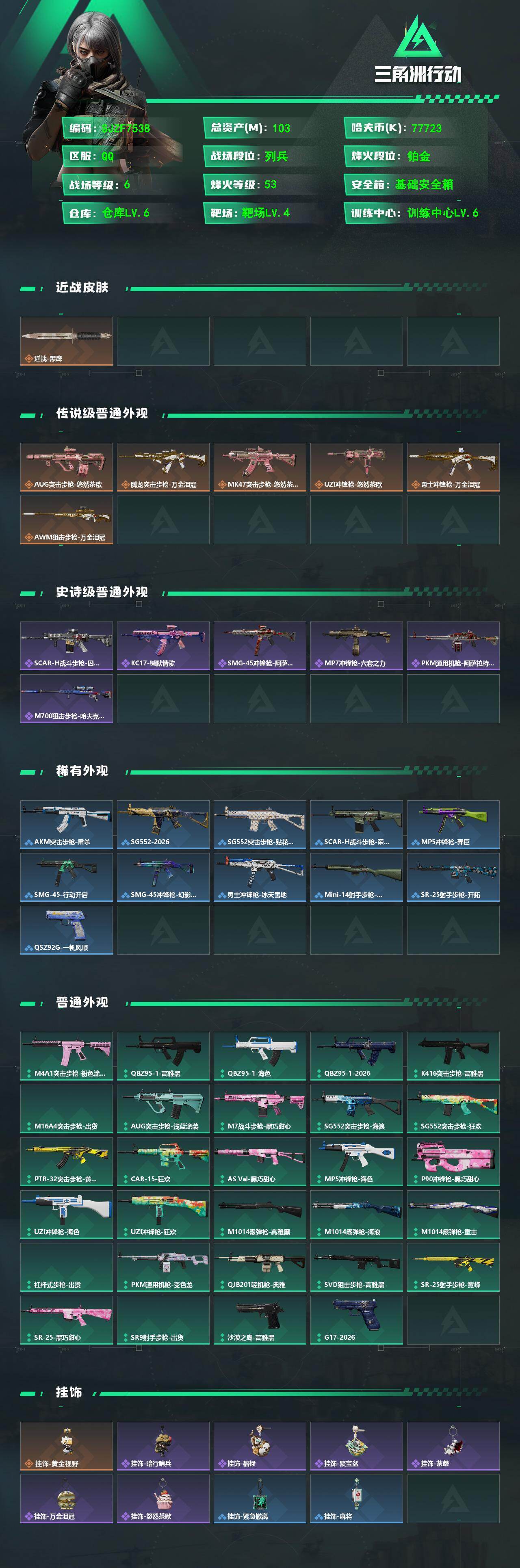 SJZEY493122三角洲行动账号详情图2