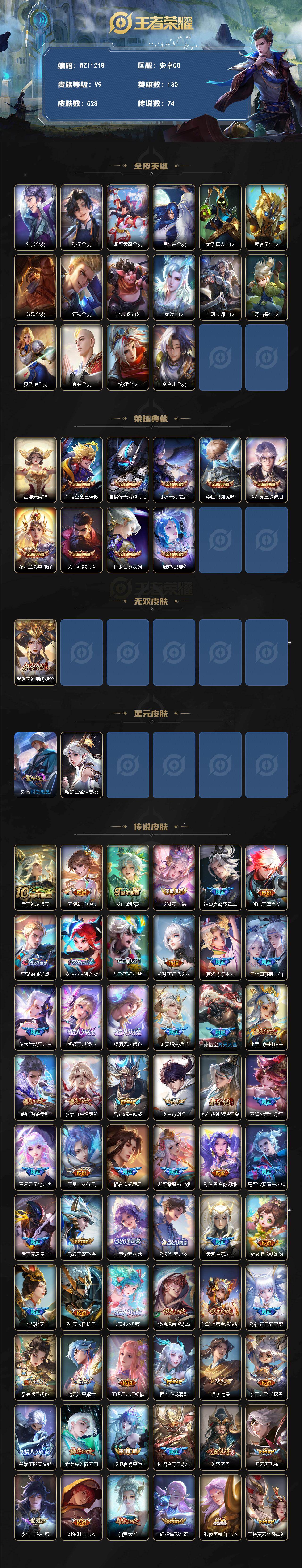 WZCMW4335631王者荣耀账号详情图2