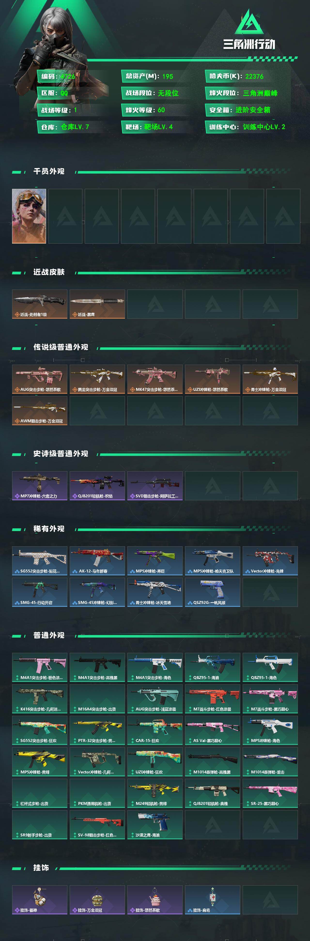 SJZPX492710三角洲行动账号详情图4