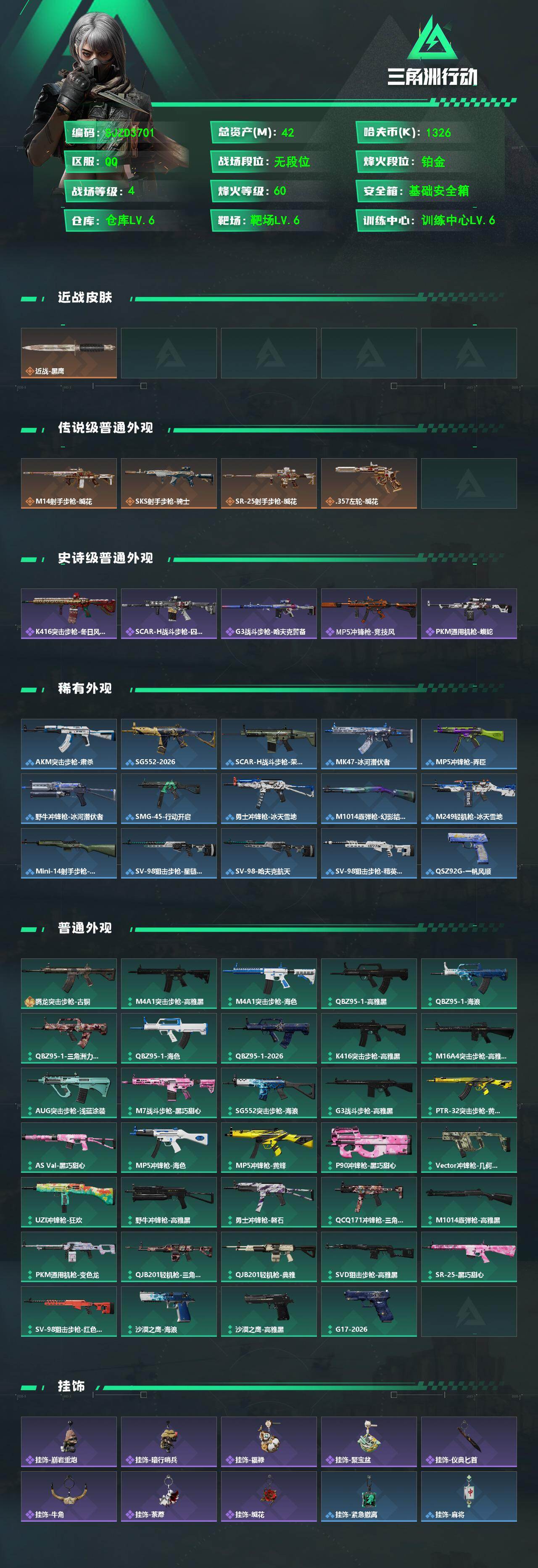 SJZEY492929三角洲行动账号详情图2 SJZEY492929三角洲行动账号详情图2