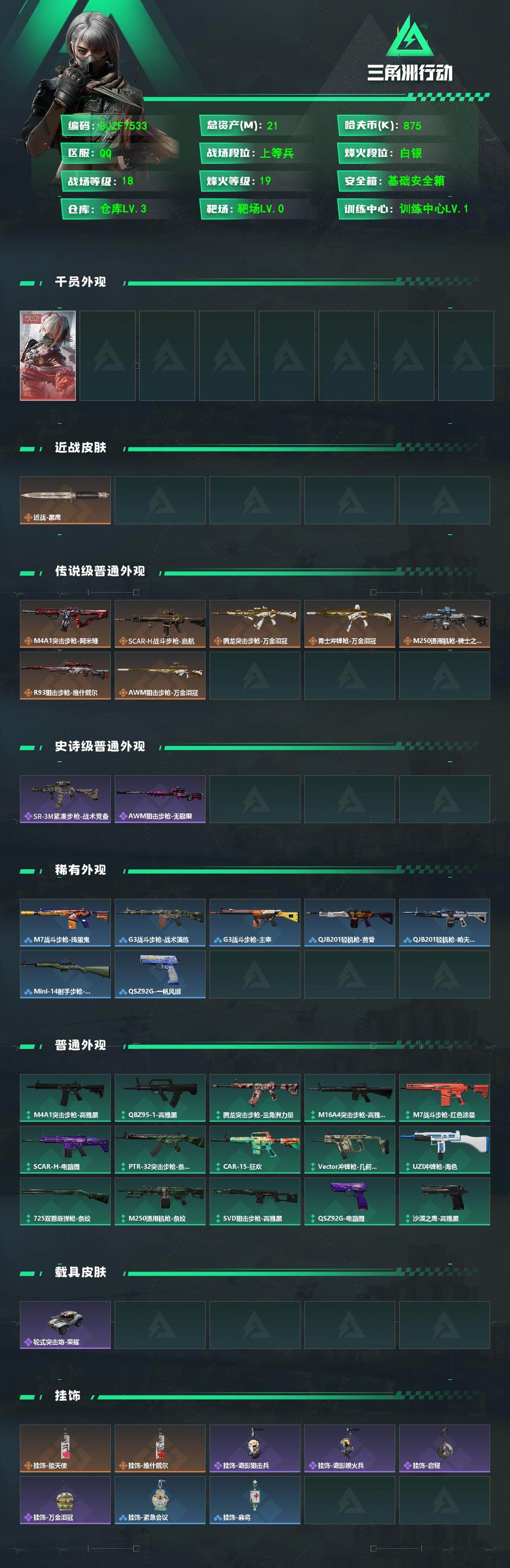 SJZEY493945三角洲行动账号详情图2