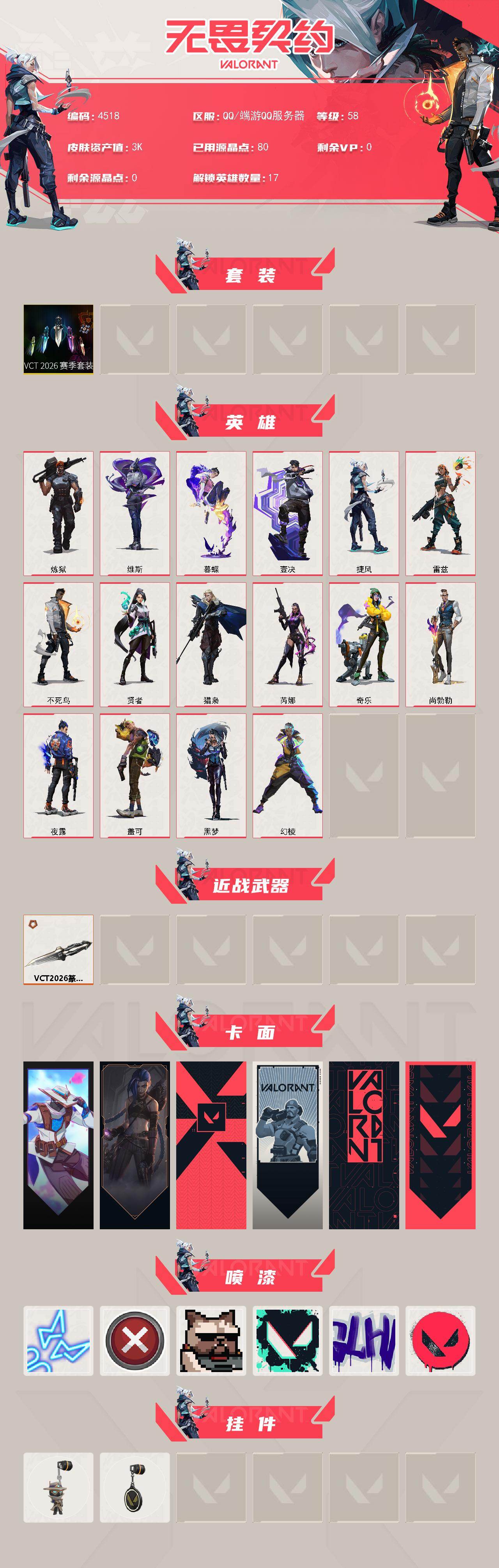 WWQXL429543无畏契约账号详情图2