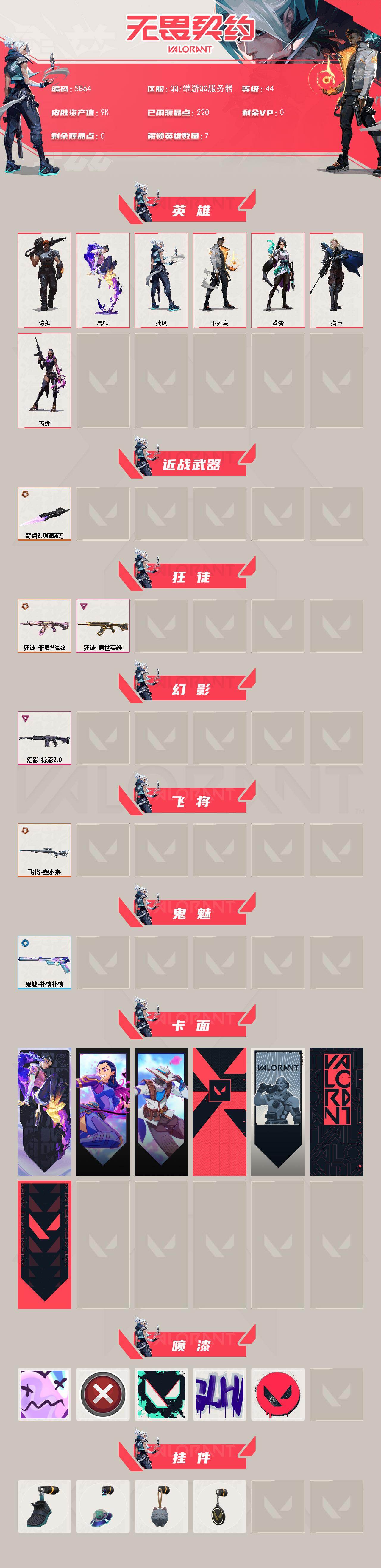 WWQLX429816无畏契约账号详情图2