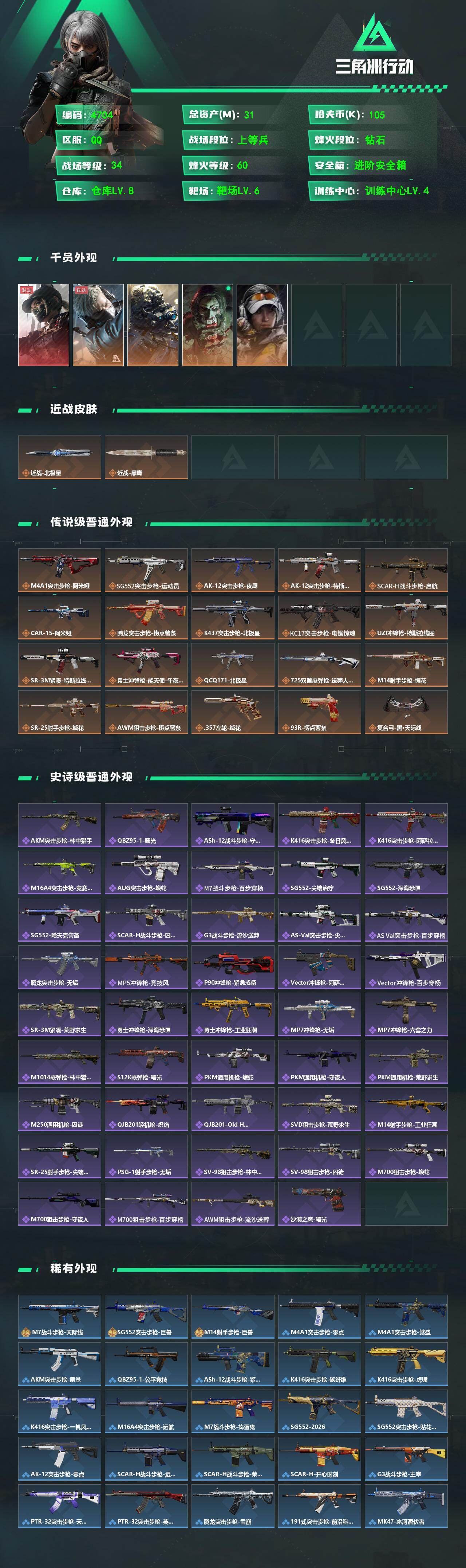 SJZPX492555三角洲行动账号详情图4 SJZPX492555三角洲行动账号详情图4