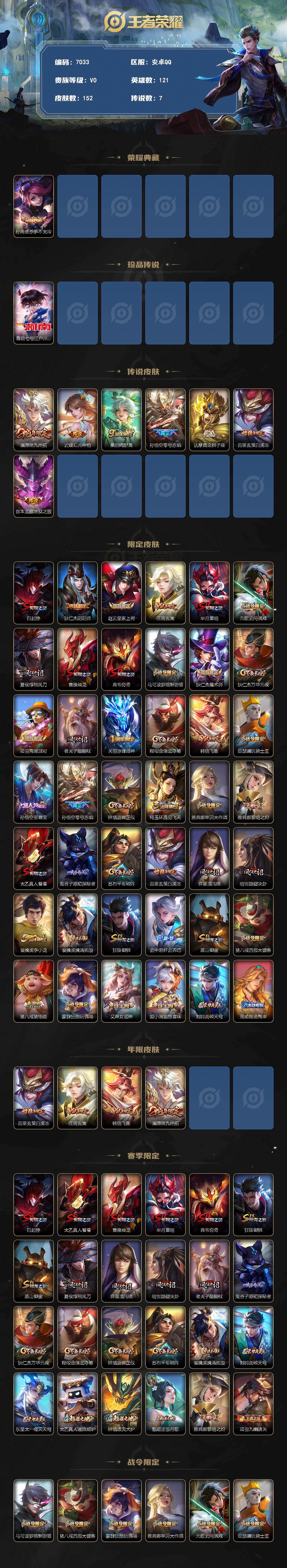 WZLX4290070王者荣耀账号详情图2