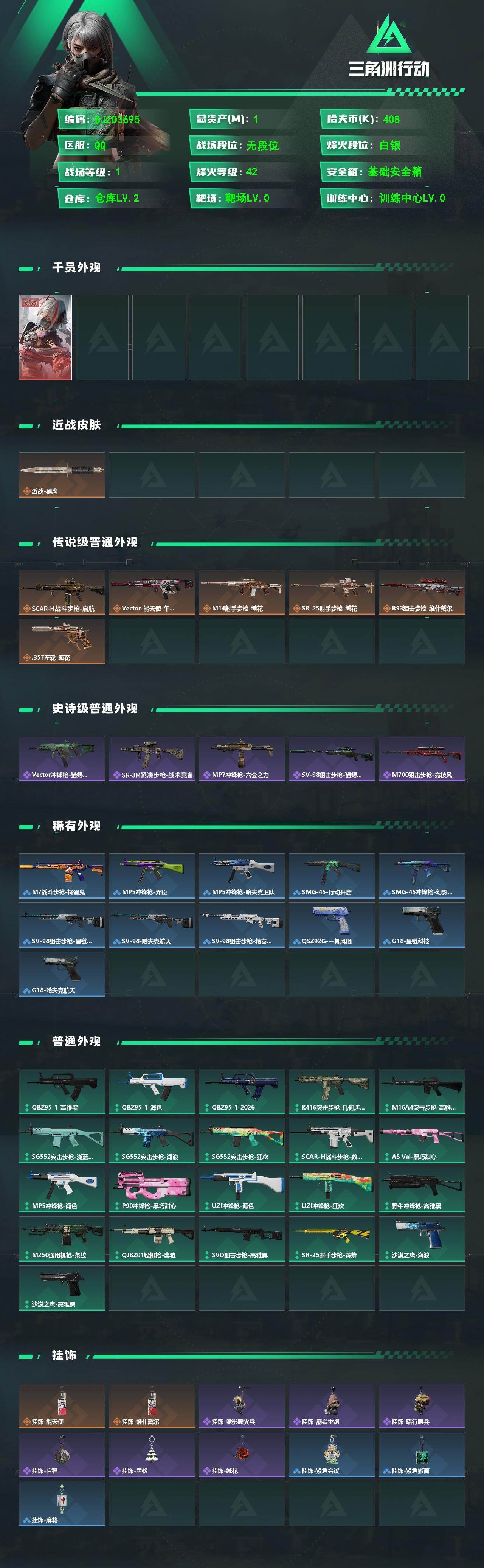 SJZEY492782三角洲行动账号详情图2