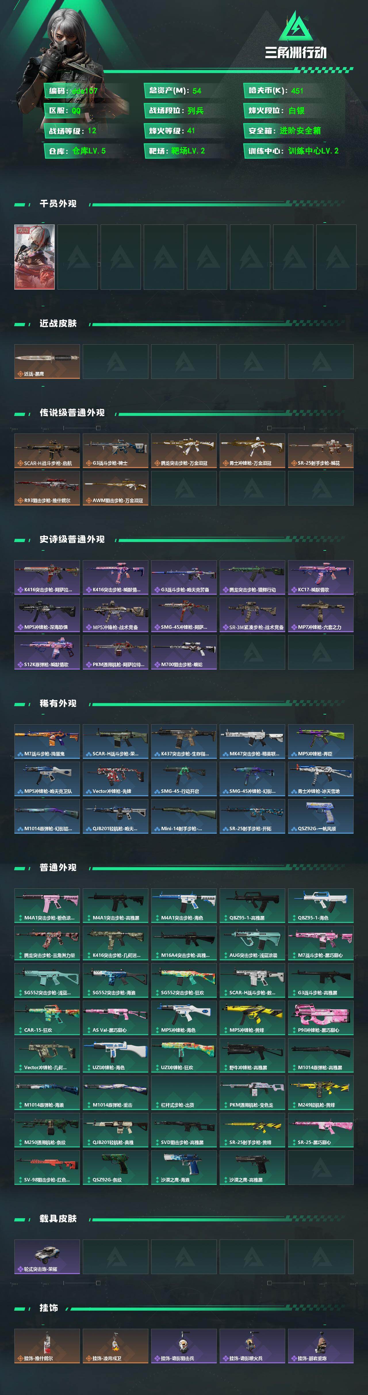 SJZCMW4101784三角洲行动账号详情图2