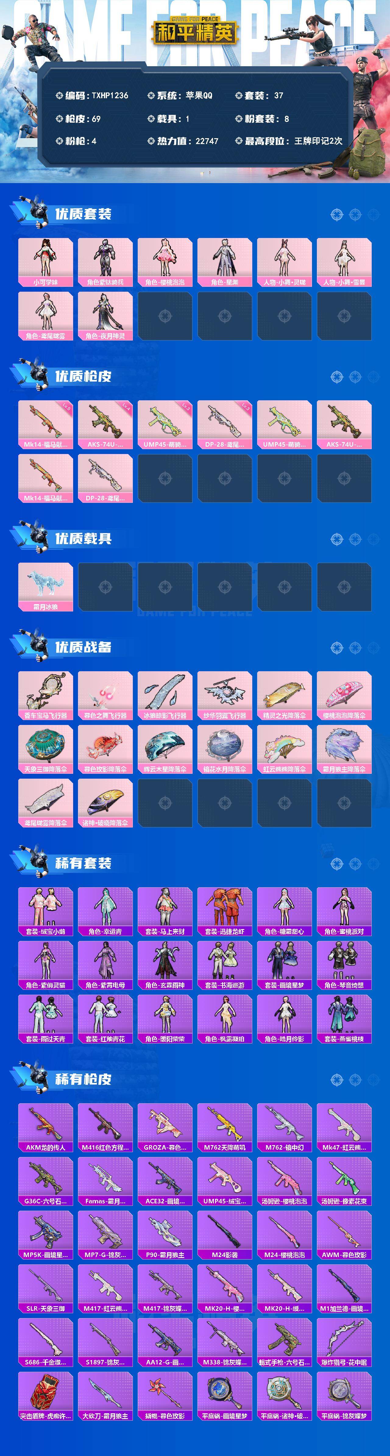 HPQM4165306和平精英账号详情图3