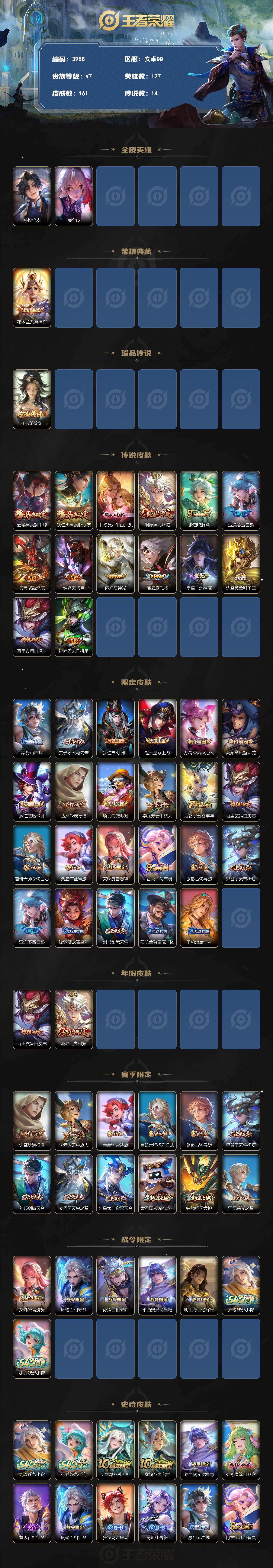 WZQM4291193王者荣耀账号详情图3