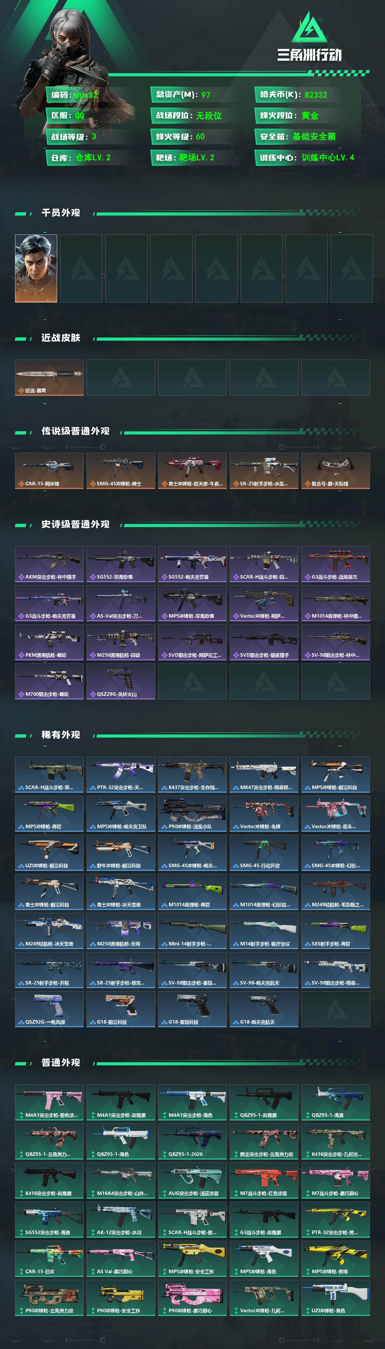 SJZCMW4101883三角洲行动账号详情图2