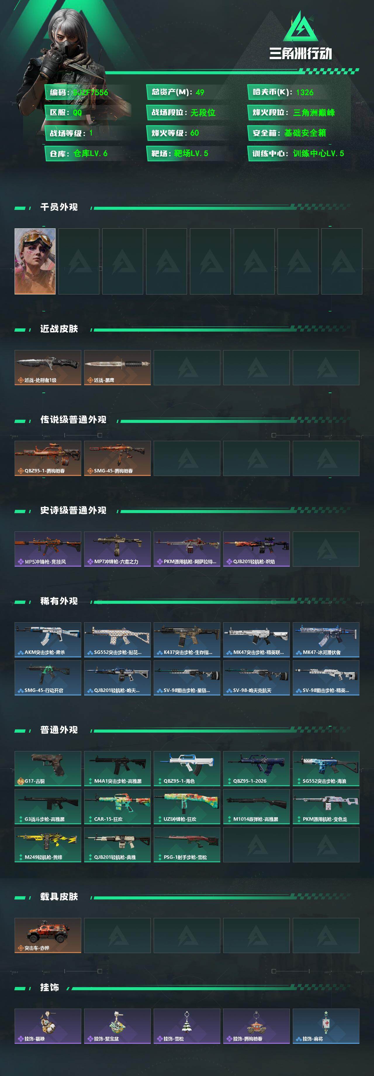 SJZEY493911三角洲行动账号详情图2