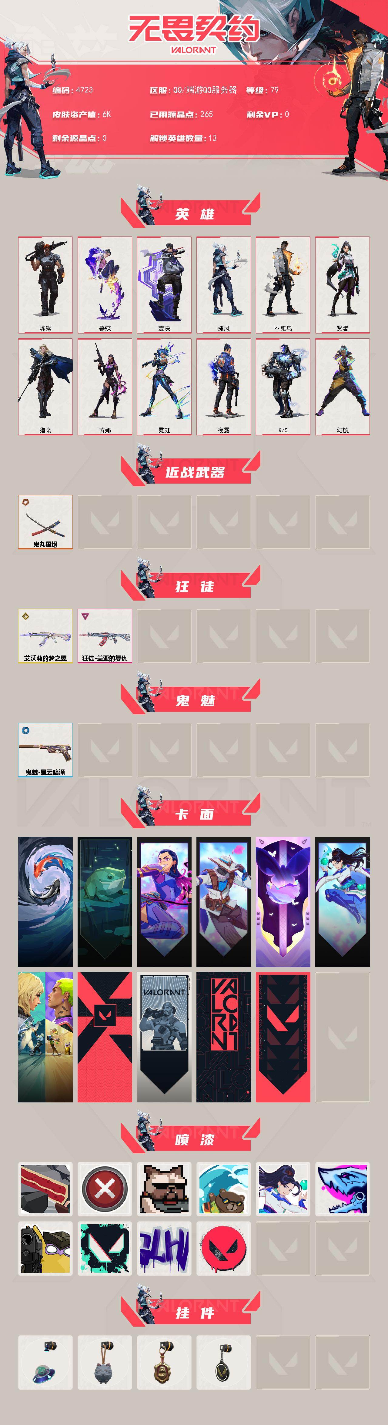 WWQXL429724无畏契约账号详情图2