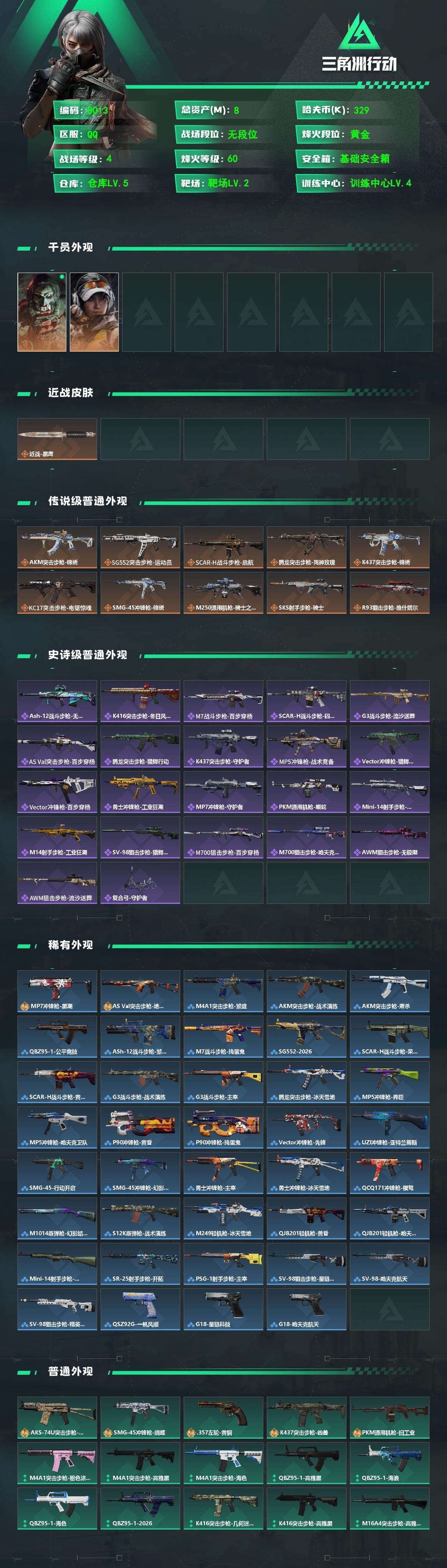 SJZCMW4102311三角洲行动账号详情图2