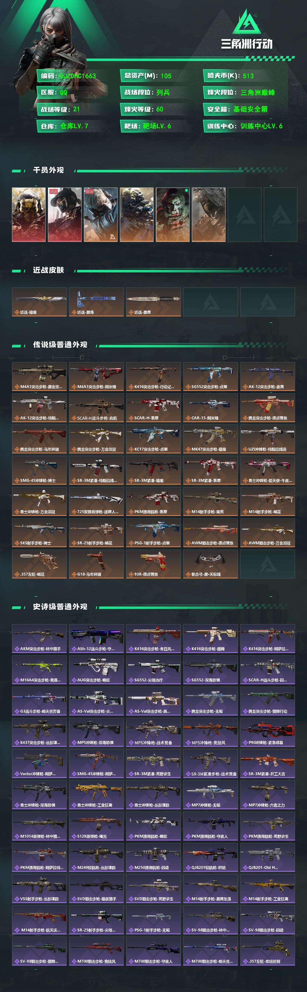 SJZQM4110021三角洲行动账号详情图3