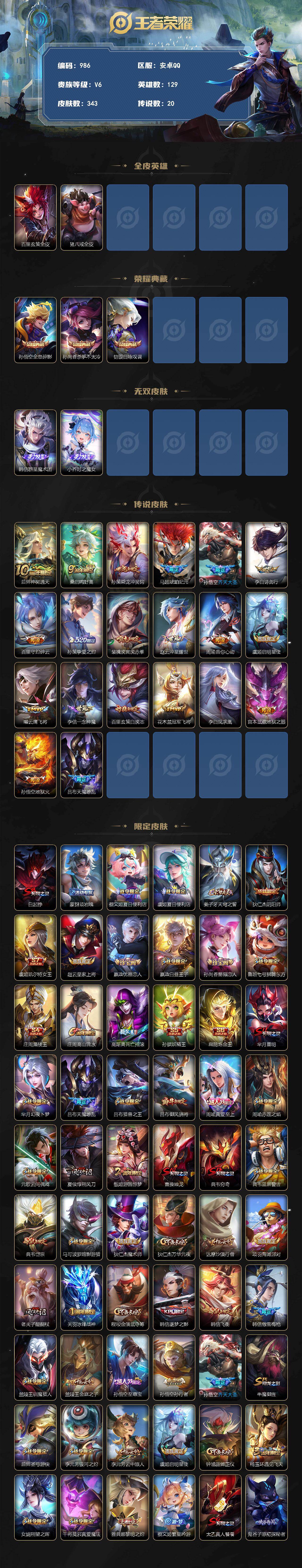 WZLFY4293525王者荣耀账号详情图2