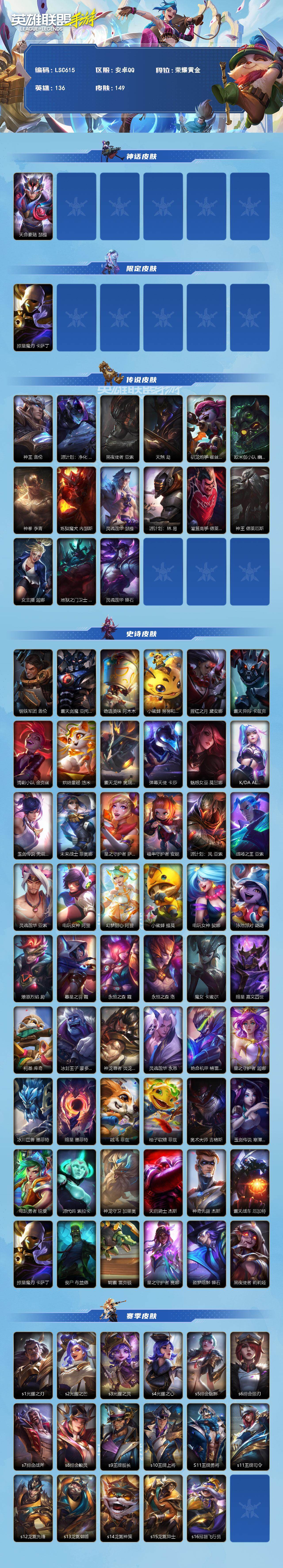 LOMEY42503LOL手游账号详情图2 LOMEY42503LOL手游账号详情图2