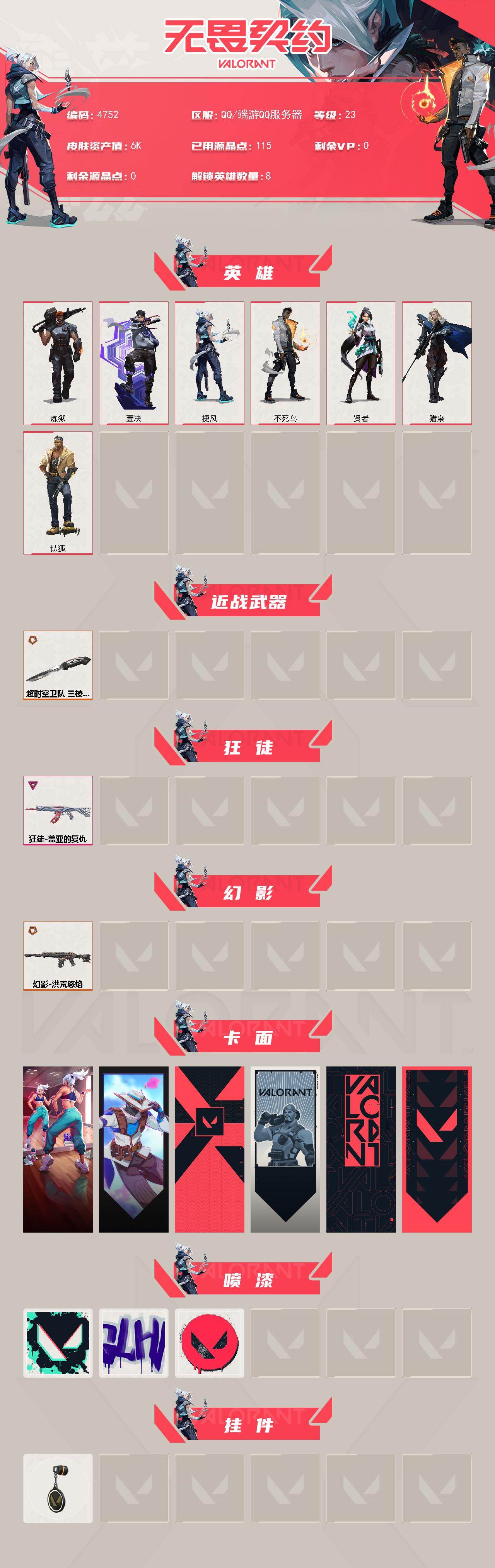 WWQXL429768无畏契约账号详情图2