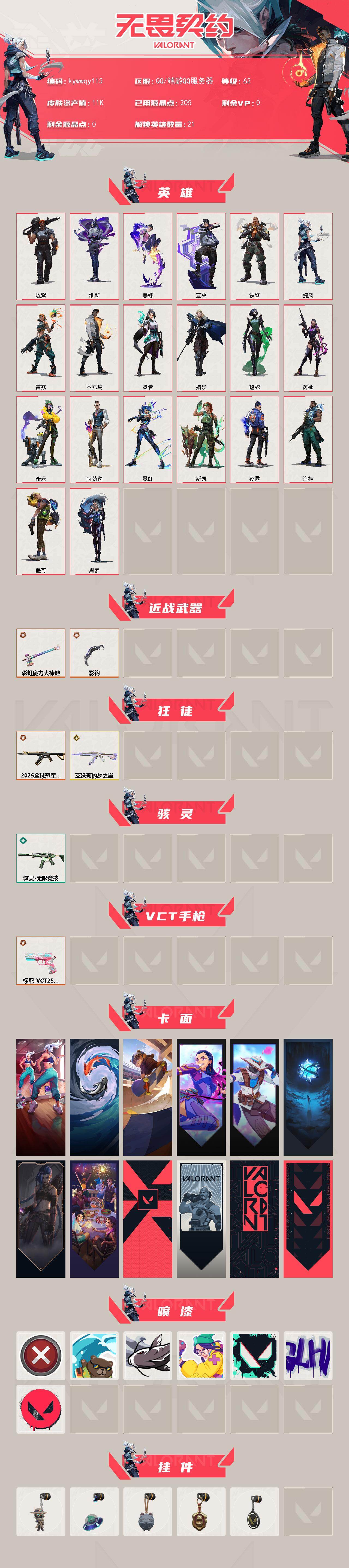 WWQLX429812无畏契约账号详情图2