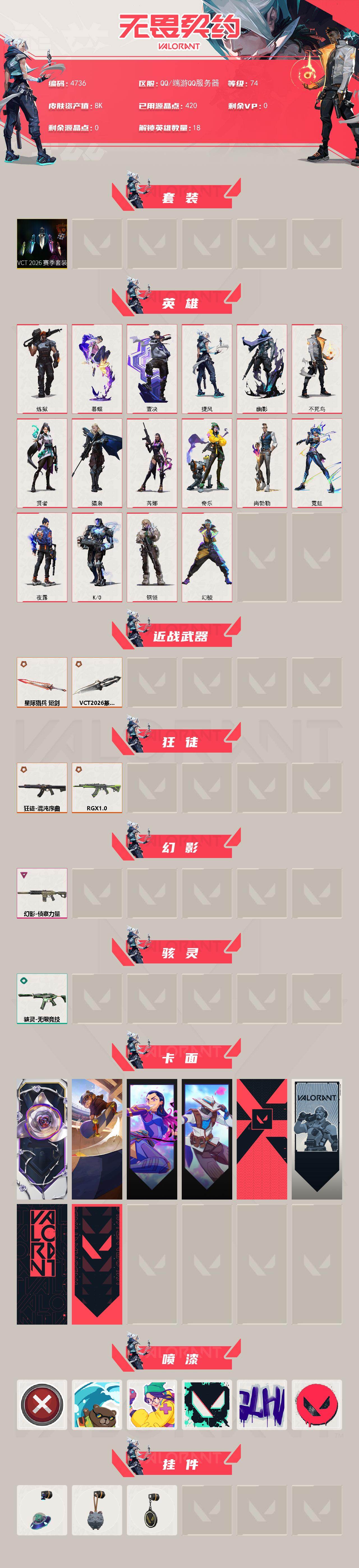 WWQXL429754无畏契约账号详情图2 WWQXL429754无畏契约账号详情图2