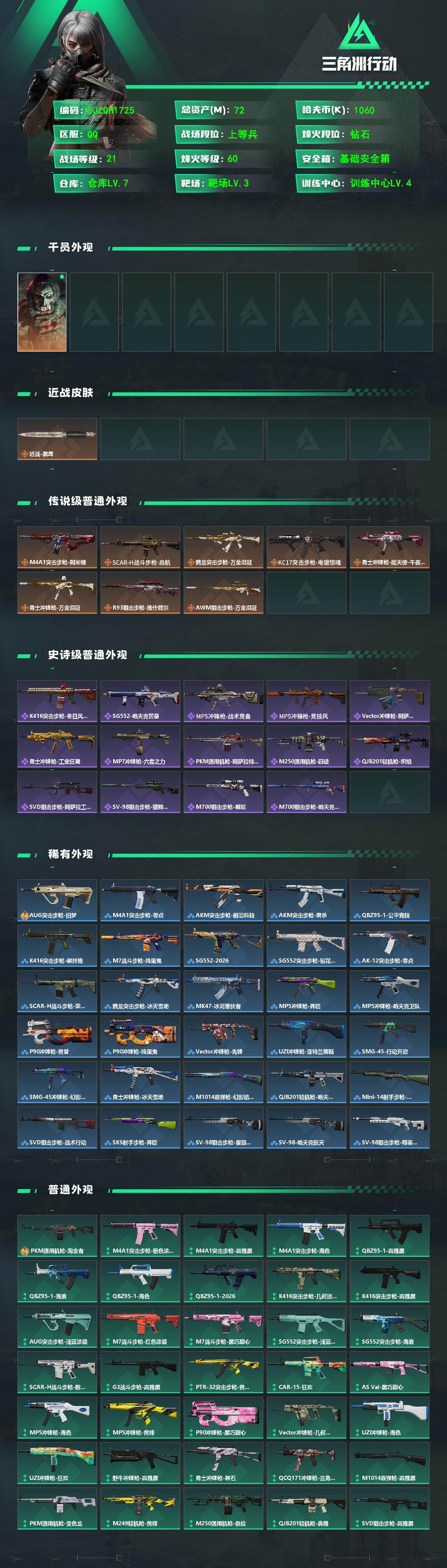 SJZEY494172三角洲行动账号详情图2