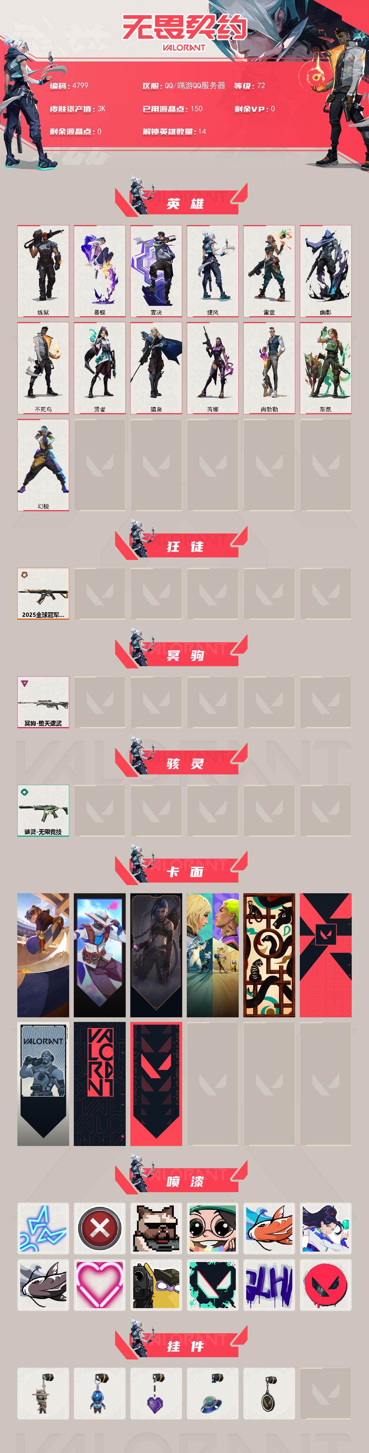 WWQXL430141无畏契约账号详情图2