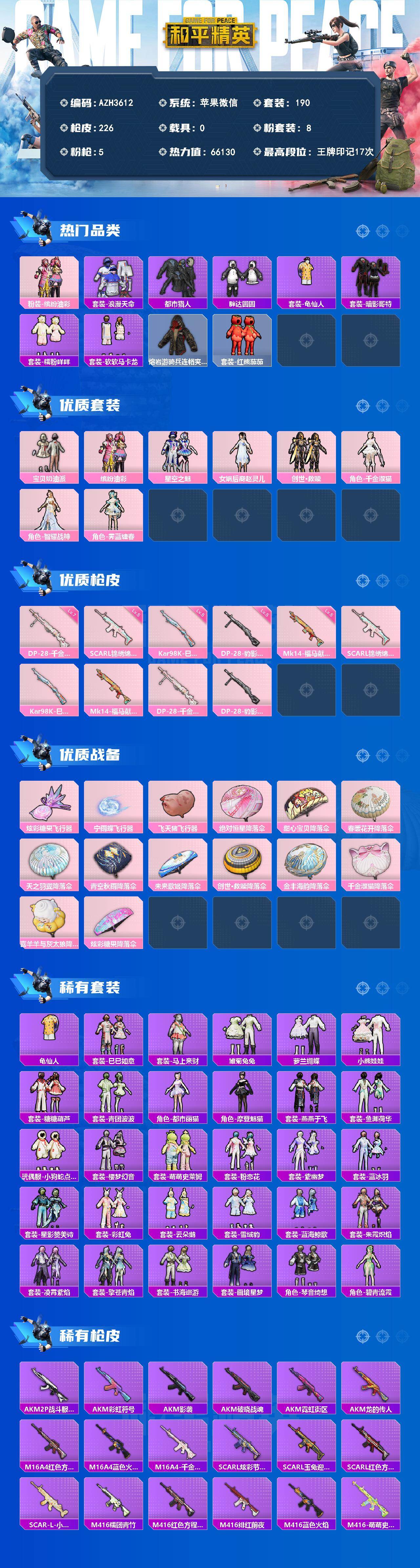 HPLX4170749和平精英账号详情图2