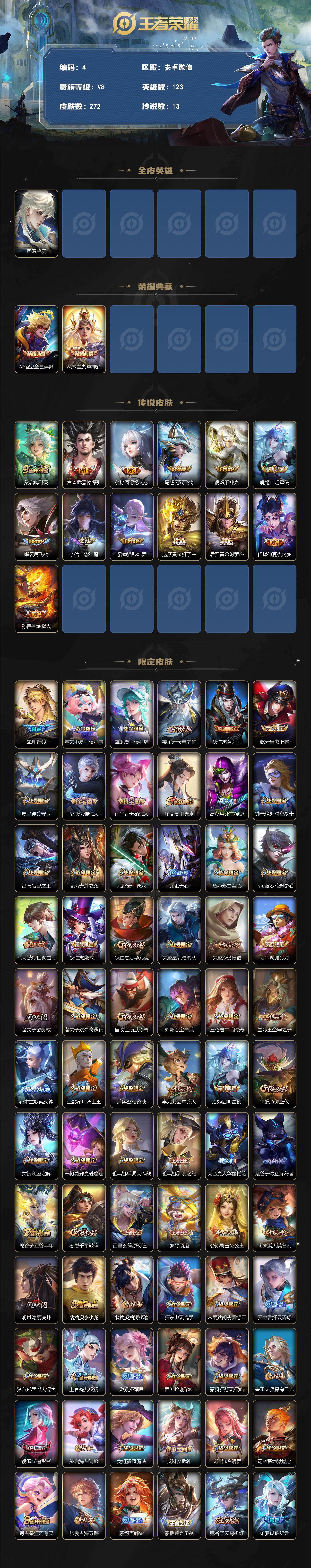 WZQM4300951王者荣耀账号详情图3