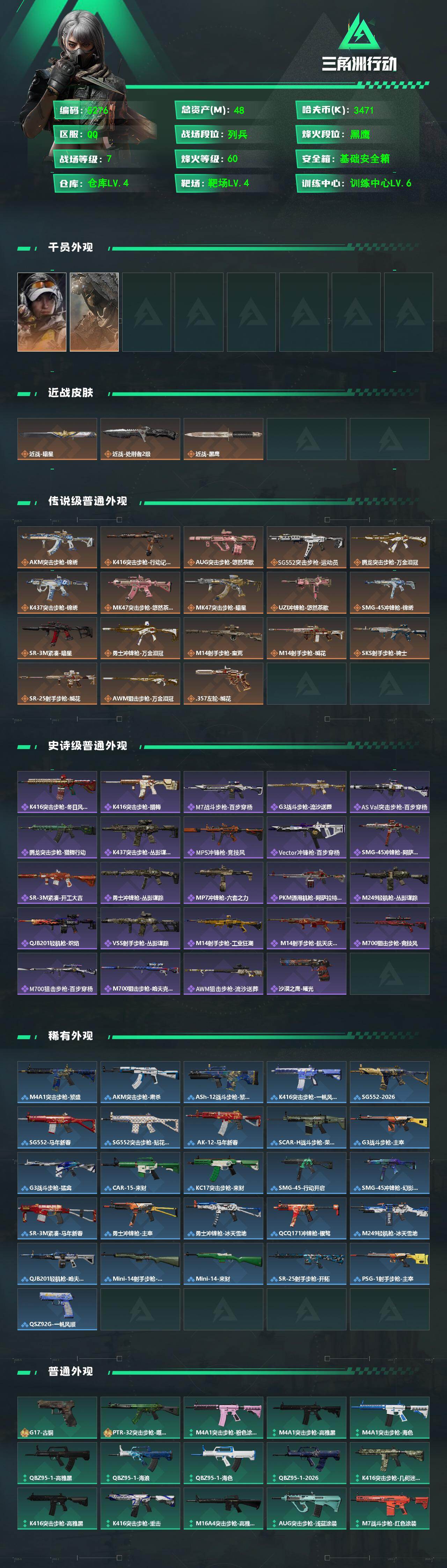 SJZQM4100018三角洲行动账号详情图4