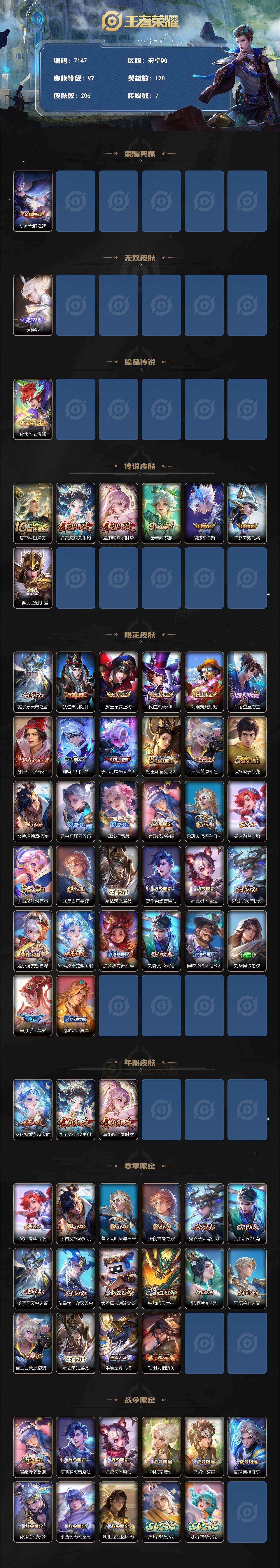 WZLX4301560王者荣耀账号详情图2