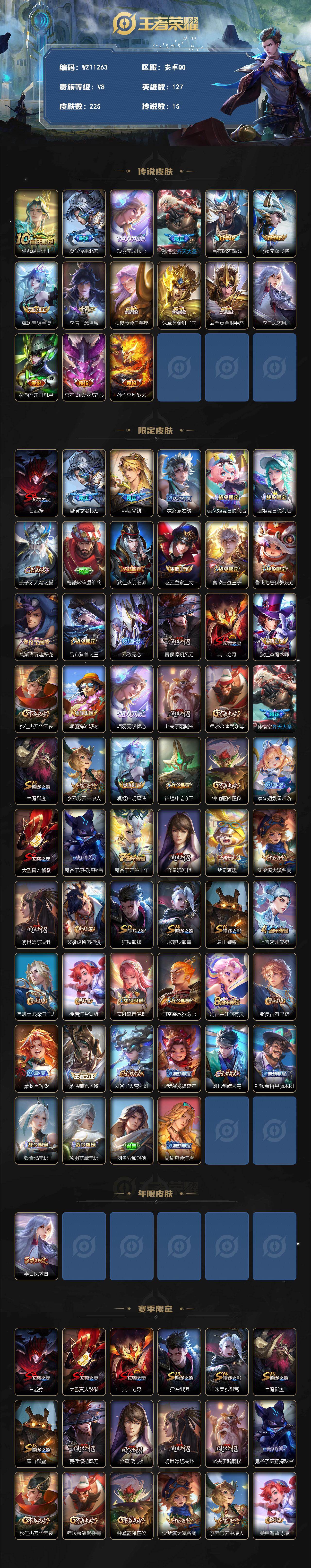 WZXS4319124王者荣耀账号详情图2