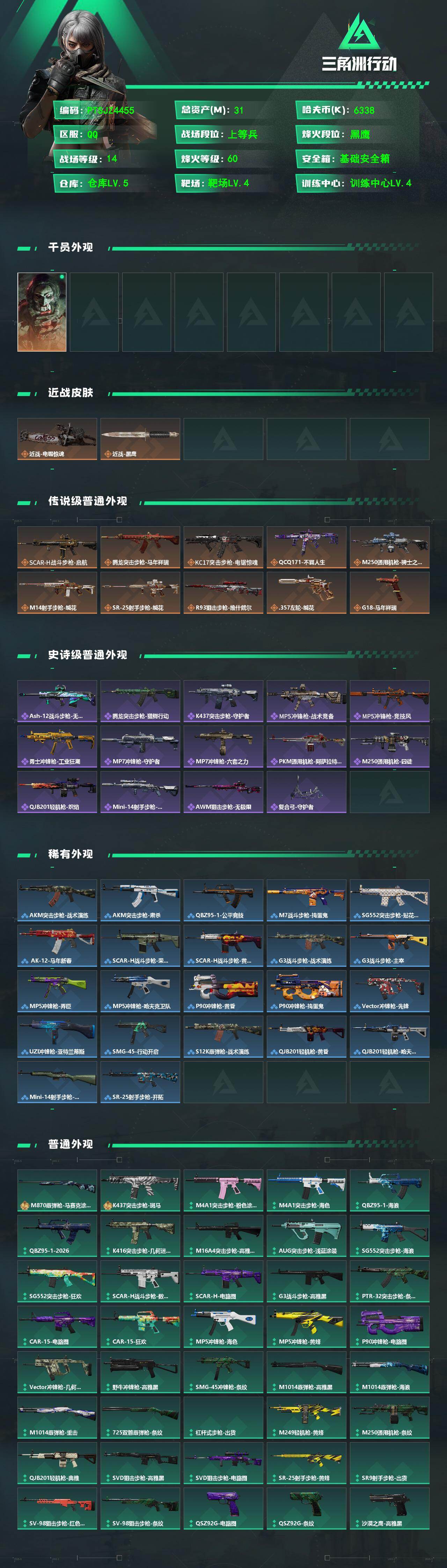 SJZQM495125三角洲行动账号详情图3