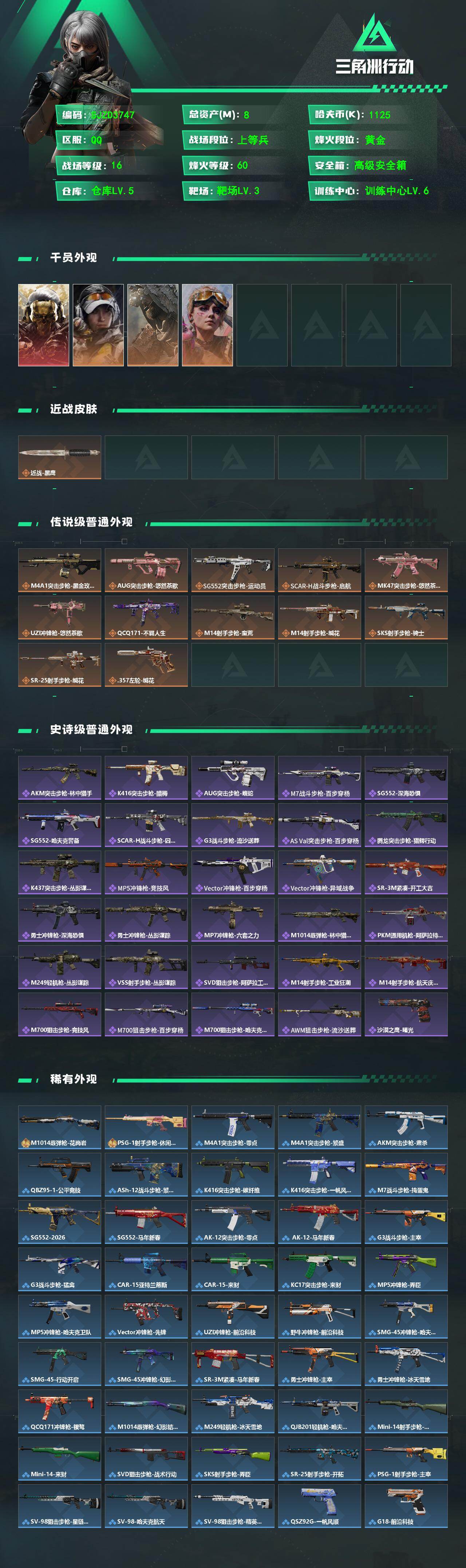 SJZEY495272三角洲行动账号详情图2