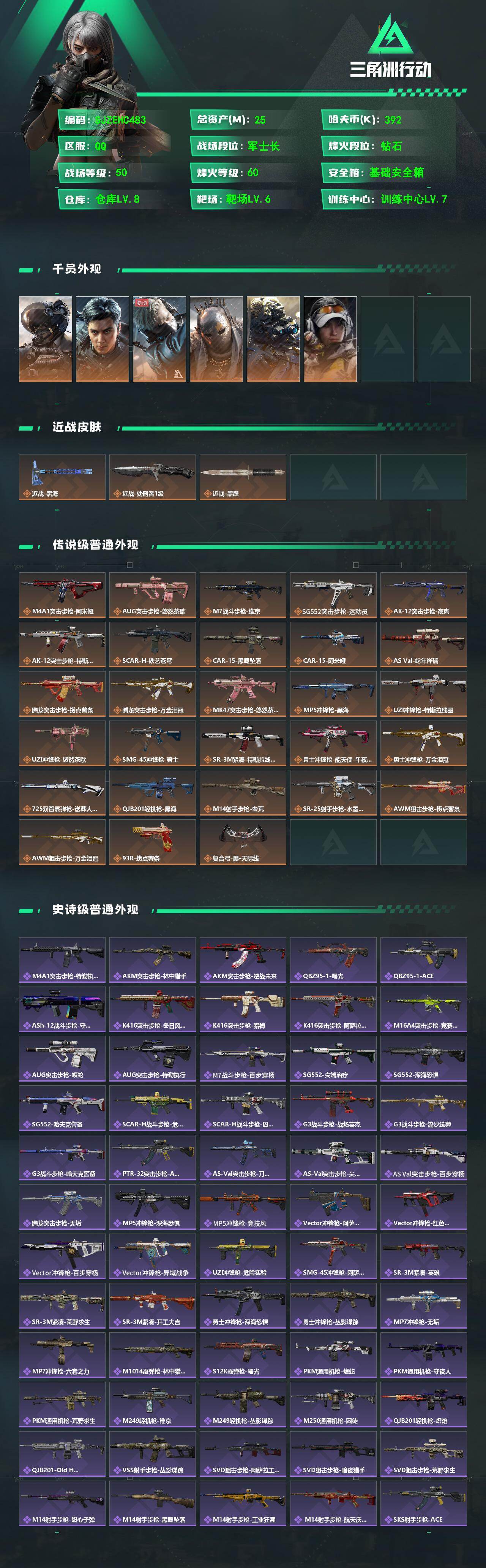 SJZQM4109927三角洲行动账号详情图3