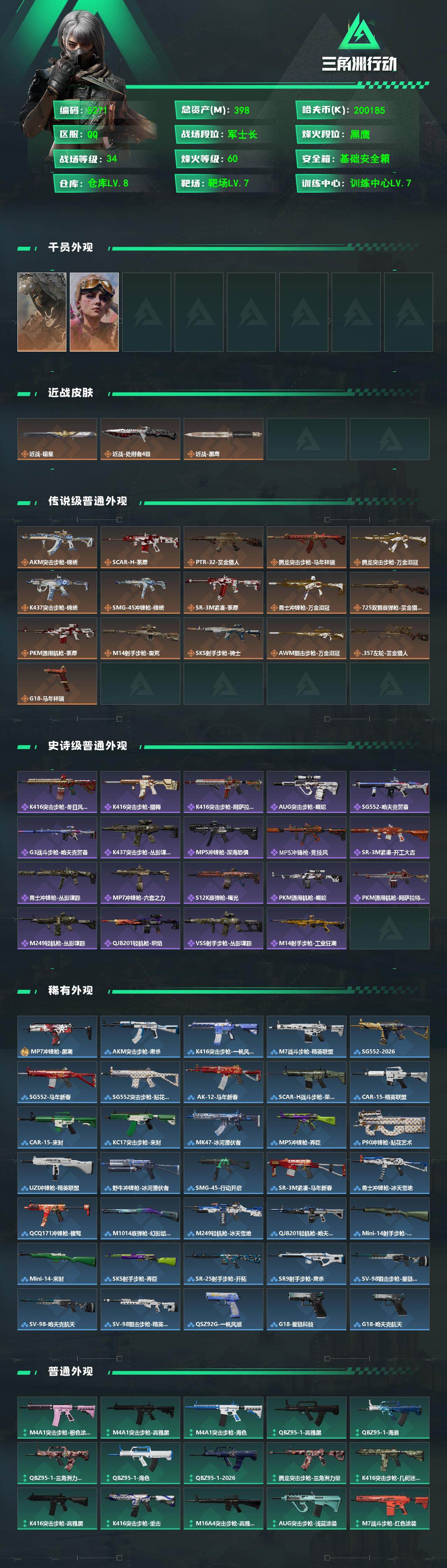 SJZQM4100160三角洲行动账号详情图4