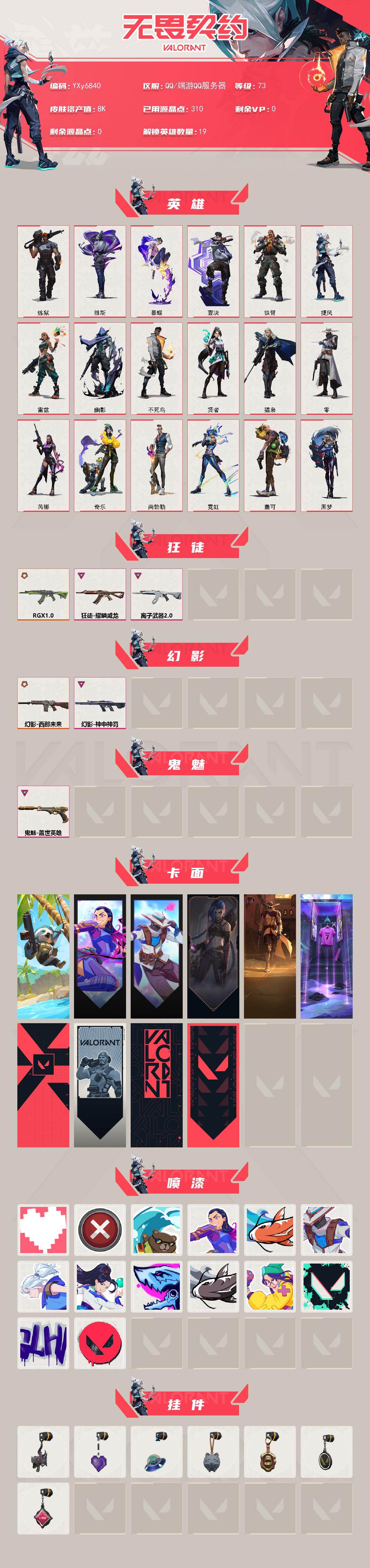 WWQLX431268无畏契约账号详情图2