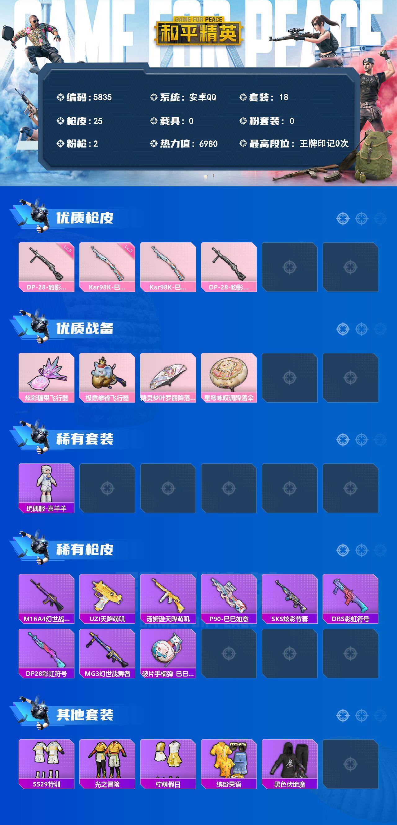 HPCMW4185883和平精英账号详情图2