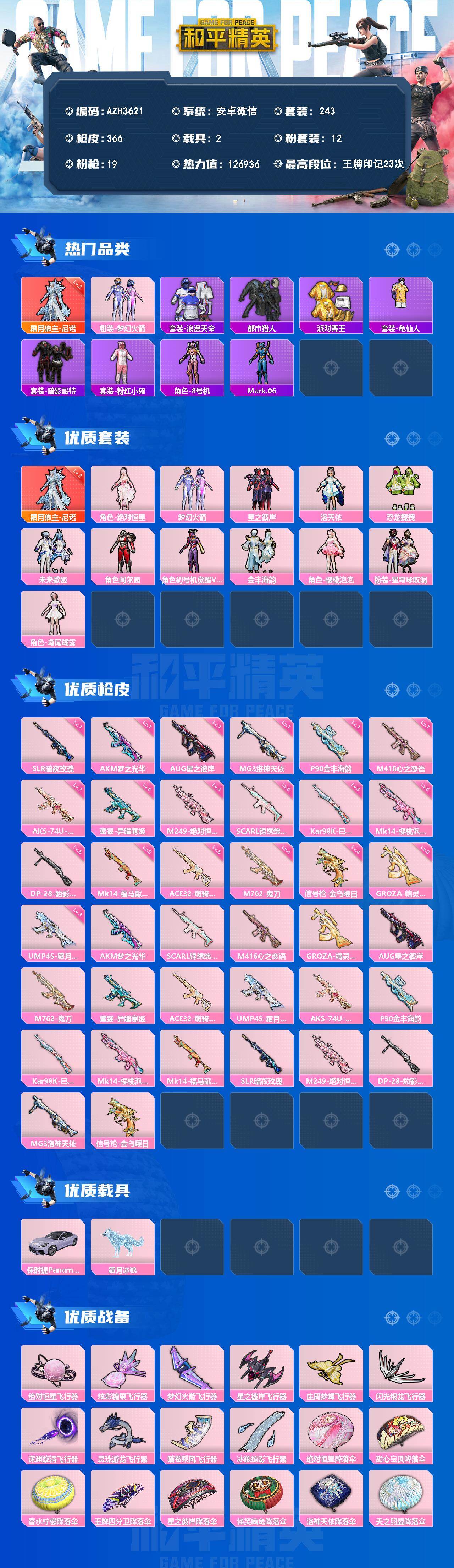 HPLX4171952和平精英账号详情图2