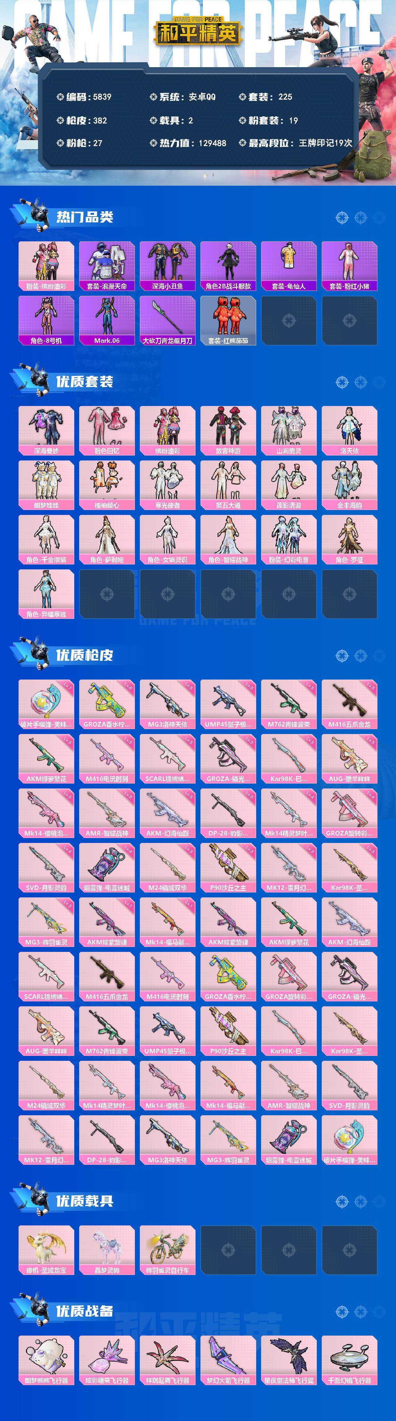 HPCMW4185913和平精英账号详情图2