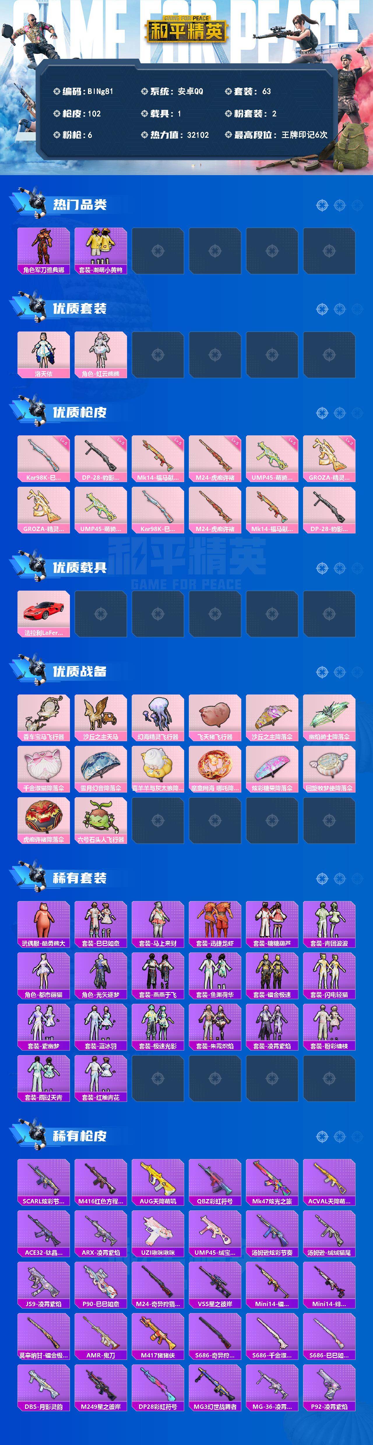 HPCMW4184534和平精英账号详情图2