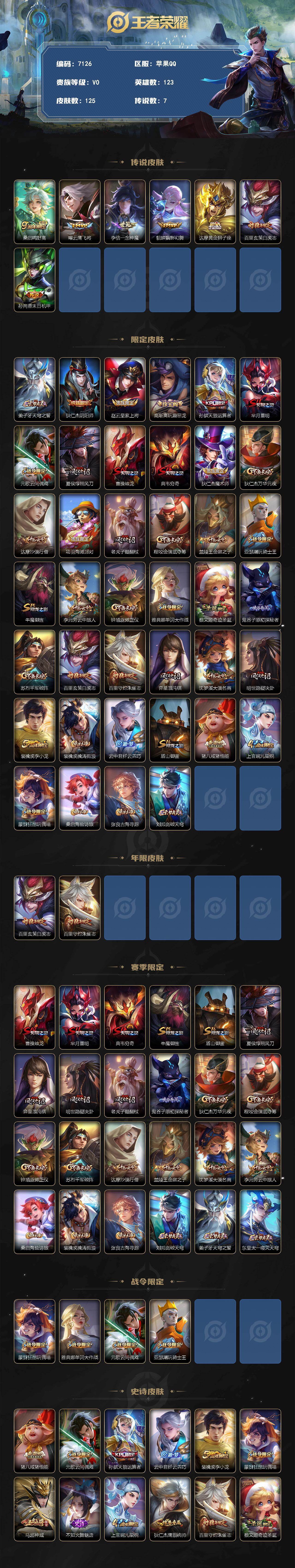 WZLX4300772王者荣耀账号详情图2