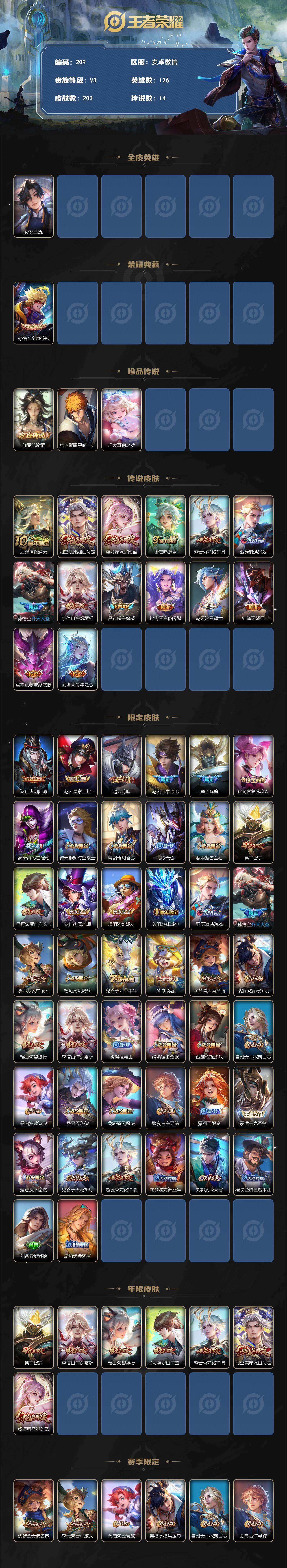 WZQM4301035王者荣耀账号详情图3