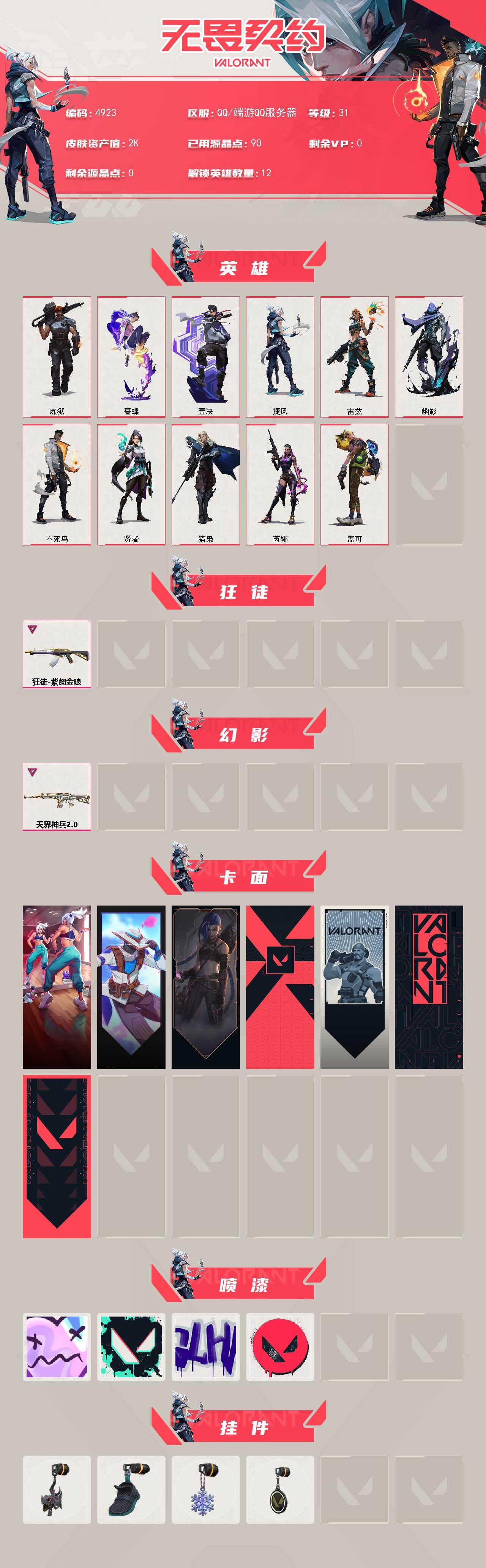 WWQXL430889无畏契约账号详情图2