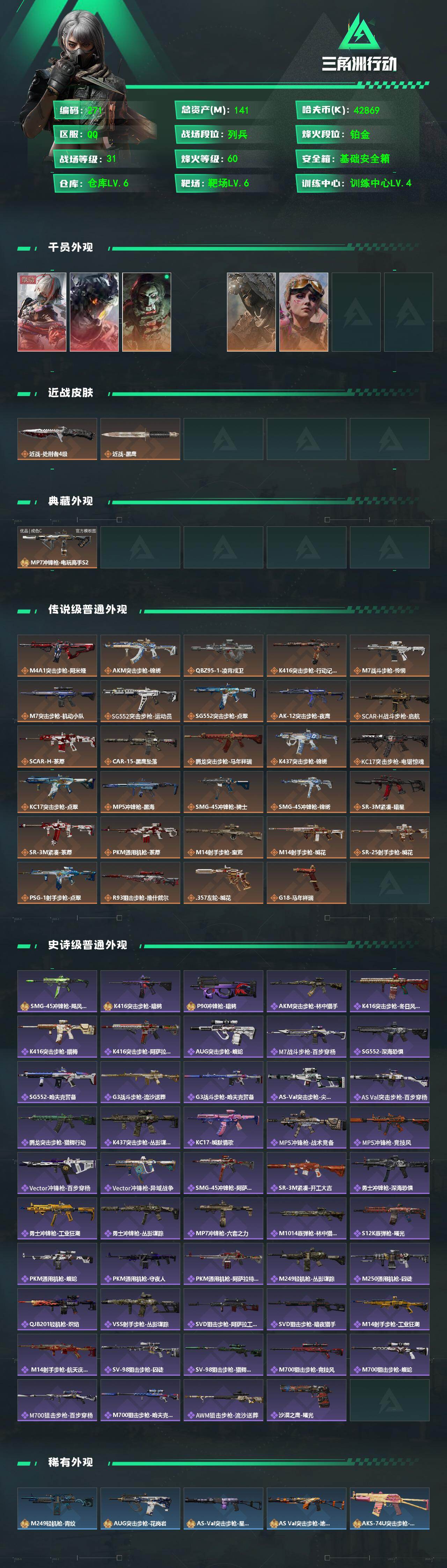 SJZCMW4103980三角洲行动账号详情图2