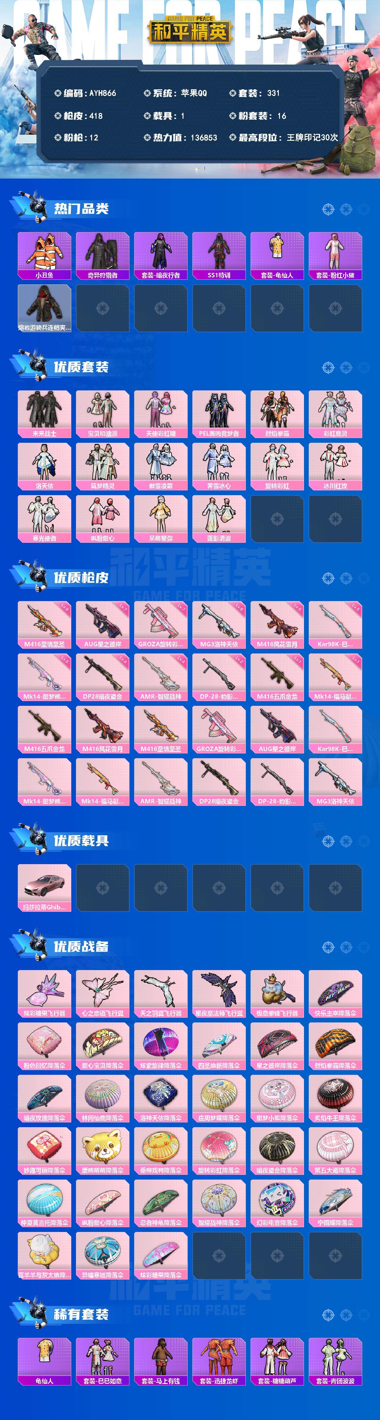 HPLE4175623和平精英账号详情图2 HPLE4175623和平精英账号详情图2